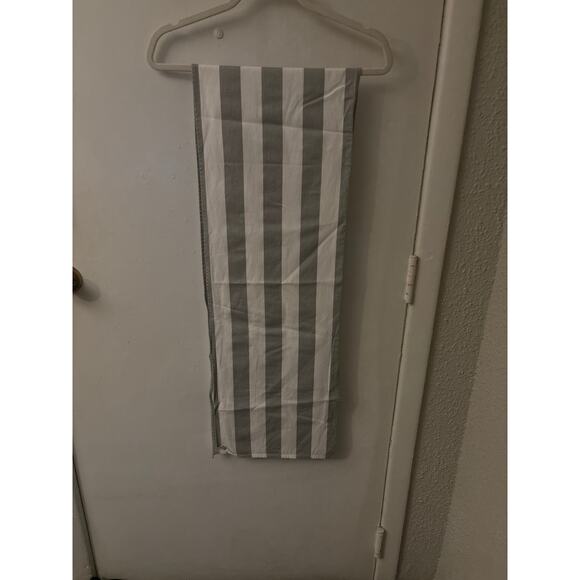 Gray & White Striped Table Runner 12" x 68" Holiday Dining Seasonal Table Linens - Picture 5 of 8